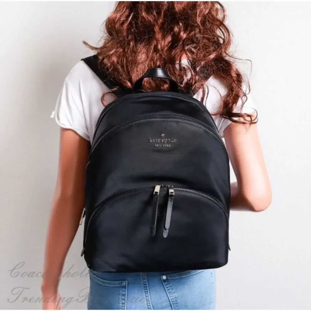 Kate Spade Karissa Nylon Medium Backpack Black Mini Backpack